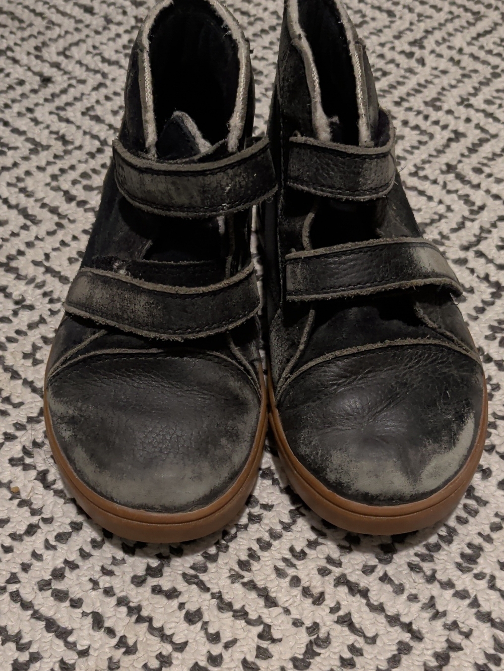 UGG Kids Black and Brown Velcro Boot Sneakers